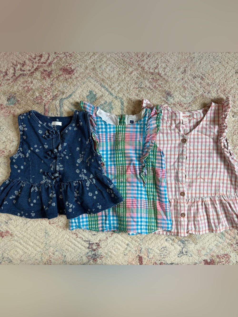 Set of Three Girls Sleeveless Shirts